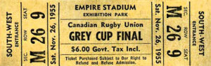 1955 Grey Cup Ticket